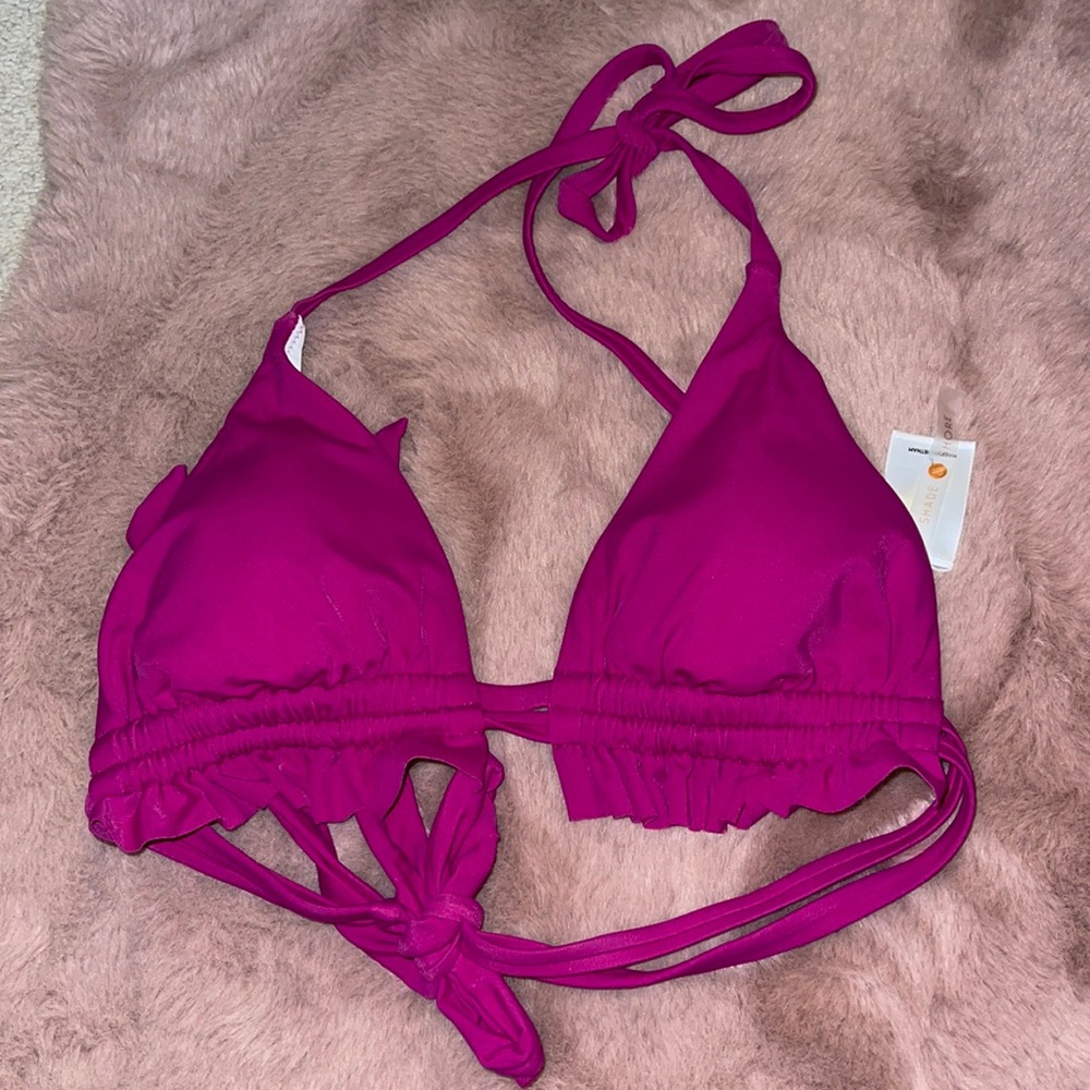 Deep pink bikini top